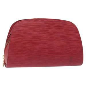 LOUIS VUITTON Epi Dauphine GM Pouch Red M48457 LV Auth 115286